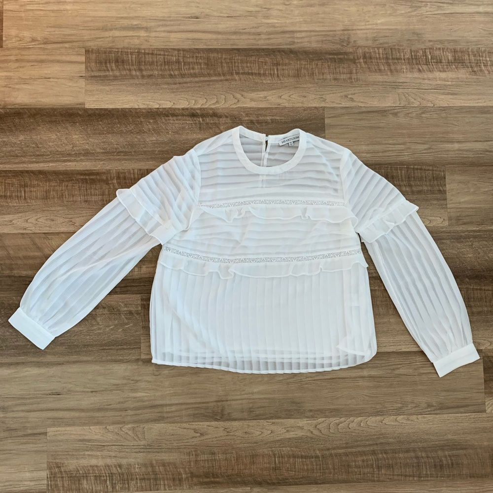 Heartloom White Blouse with Ruffles